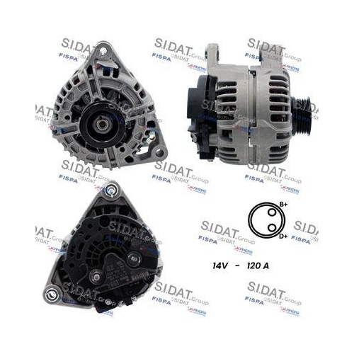 Generator Sidat A12BH0068 f&uuml;r Opel Vauxhall