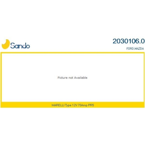 Generator Sando 2030106.0 f&uuml;r Ford Mazda F&uuml;r Fahrzeuge Mit Servolenkung