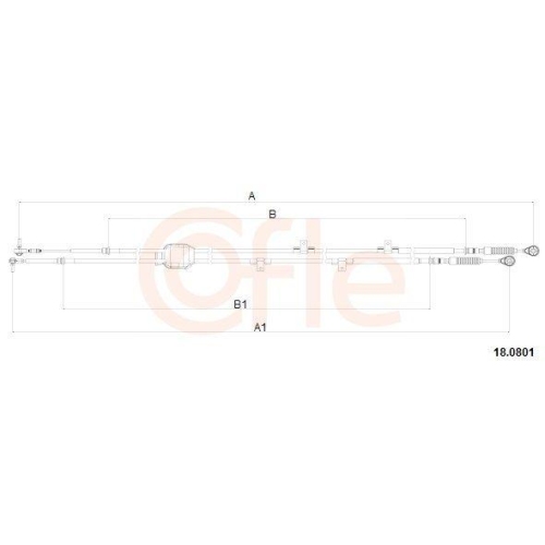 Seilzug Schaltgetriebe Cofle 18.0801 f&uuml;r Nissan