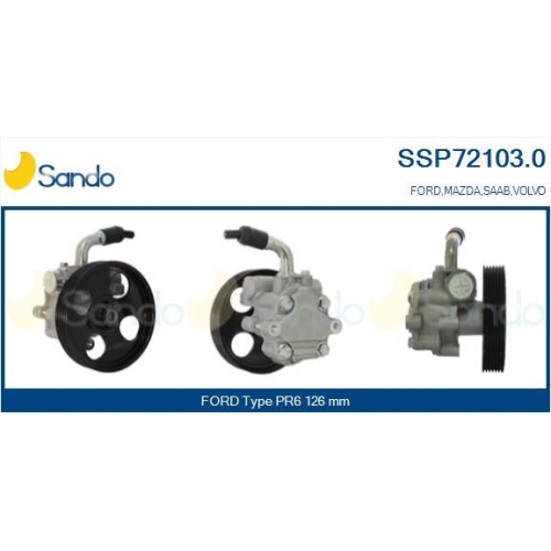 Hydraulikpumpe Lenkung Sando SSP72103.0 f&uuml;r Ford Mazda