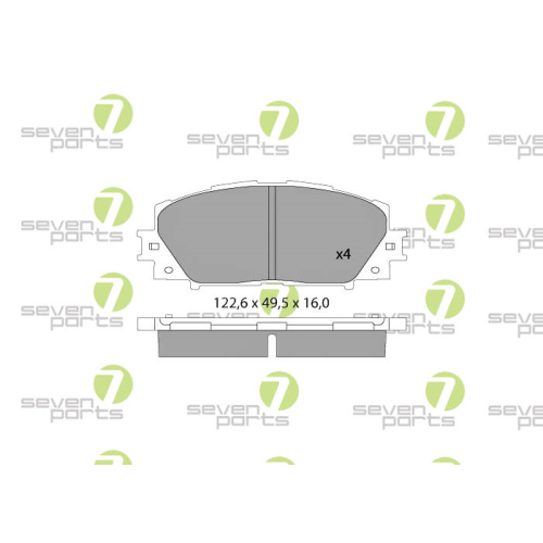 Bremsbelagsatz Scheibenbremse 7 Seven Parts SVP23281 f&uuml;r Lexus Toyota