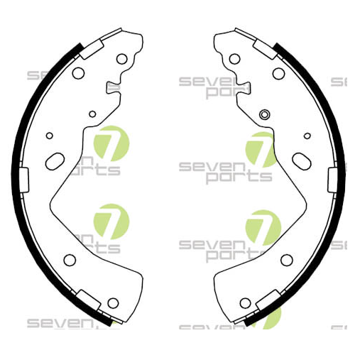Bremsbackensatz 7 Seven Parts SVG10873 f&uuml;r Hinterachse