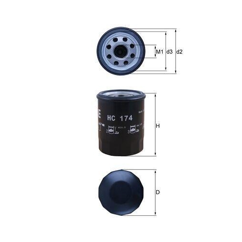 Hydraulikfilter Automatikgetriebe Mahle HC 174 für Tesla