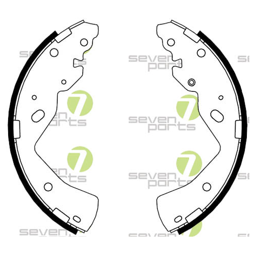 Bremsbackensatz 7 Seven Parts SVG10874 f&uuml;r Hinterachse