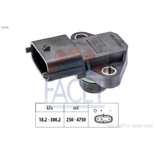 Luftdrucksensor H&ouml;henanpassung Facet 10.3345 Made In Italy - Oe Equivalent f&uuml;r