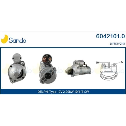 Starter Sando 6042101.0 f&uuml;r Mercedes Benz Ssangyong