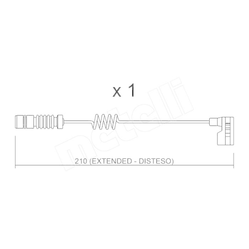 Warnkontakt Bremsbelagverschleiß Metelli SU.209 für Mercedes Benz Mercedes Benz