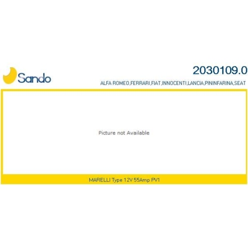 Generator Sando 2030109.0 f&uuml;r Fiat F&uuml;r Fahrzeuge Mit Klimaanlage