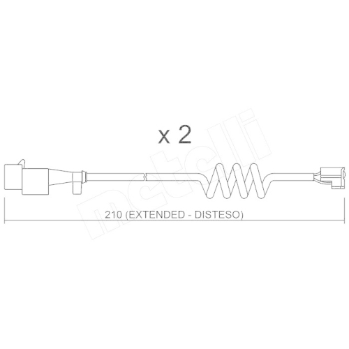 Warnkontakt Bremsbelagverschlei&szlig; Metelli SU.226K f&uuml;r Iveco Hinterachse