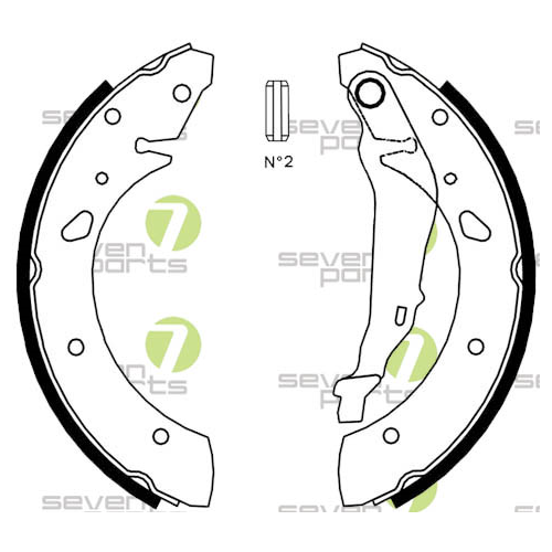 Bremsbackensatz 7 Seven Parts SVG10880 f&uuml;r Hinterachse