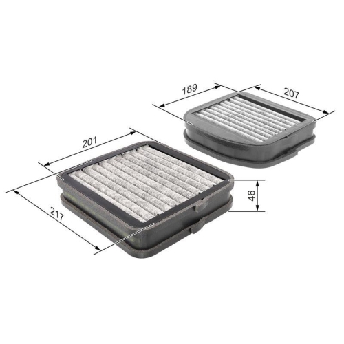 Filter Innenraumluft Bosch 1987432533 f&uuml;r Mercedes Benz Mercedes Benz Maybach