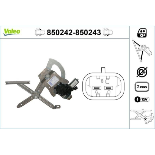 Fensterheber Valeo 850242 für Mercedes Benz Mercedes Benz Mercedes Benz