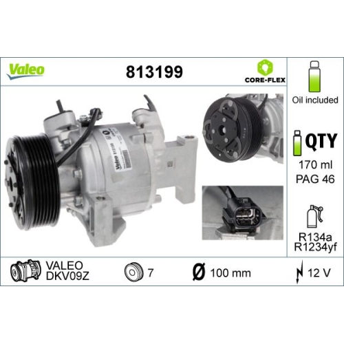 Compressore Climatizzatore Valeo 813199 Valeo Origins New Oe Technology per