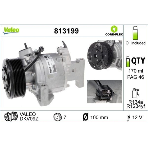 Kompressor Klimaanlage Valeo 813199 Valeo Origins New Oe Technologie f&uuml;r Renault