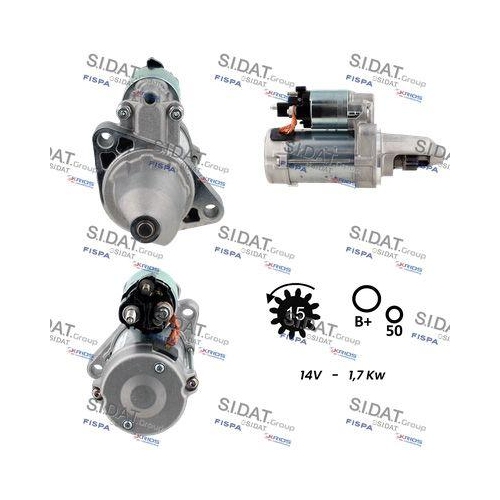 Starter Sidat S12DE0359 f&uuml;r Mercedes Benz Mercedes Benz Mercedes Benz