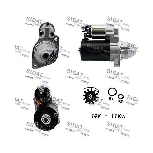 Starter Sidat S12BH0148 f&uuml;r Mercedes Benz Mercedes Benz Mercedes Benz