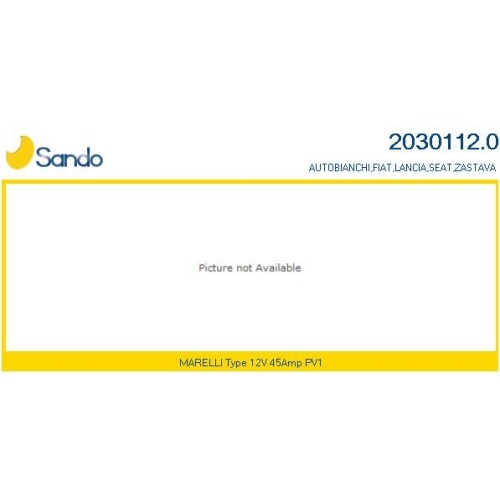 Generator Sando 2030112.0 f&uuml;r Fiat Toyota Hitachi