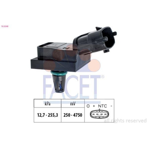 Luftdrucksensor H&ouml;henanpassung Facet 10.3246 Made In Italy - Oe Equivalent f&uuml;r