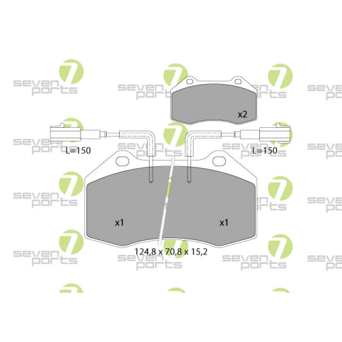 Bremsbelagsatz Scheibenbremse 7 Seven Parts SVP24223 f&uuml;r Abarth Alfa Romeo