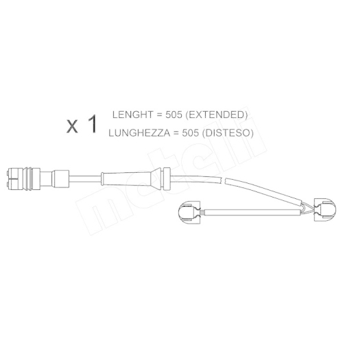 Warnkontakt Bremsbelagverschleiß Metelli SU.266 für Porsche Hinterachse