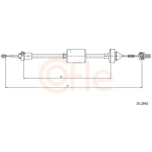 Seilzug Kupplungsbetätigung Cofle 10.2842 für Renault