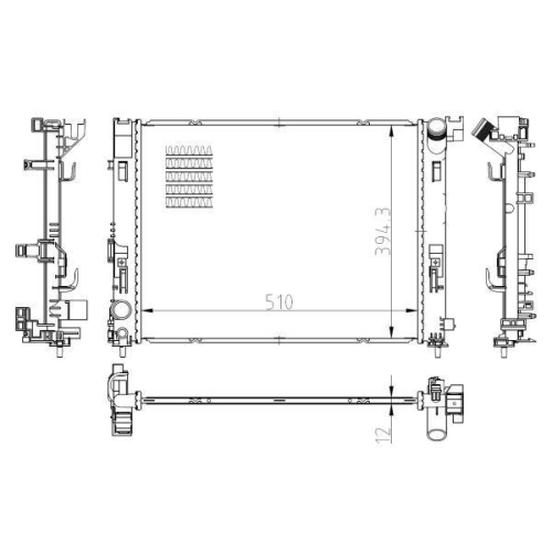 K&uuml;hler Motork&uuml;hlung Nrf 550038 f&uuml;r Nissan Renault Dacia