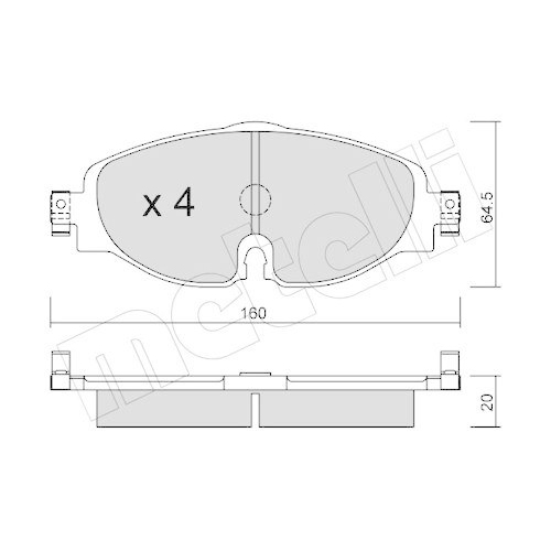 Bremsbelagsatz Scheibenbremse Metelli 22-0950-0 f&uuml;r Audi Seat Skoda VW