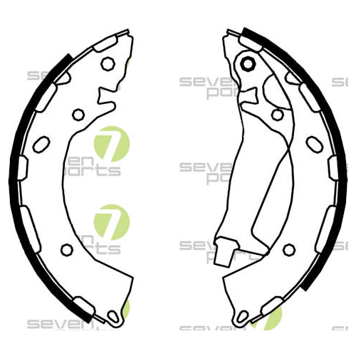 Bremsbackensatz 7 Seven Parts SVG10893 f&uuml;r Hinterachse