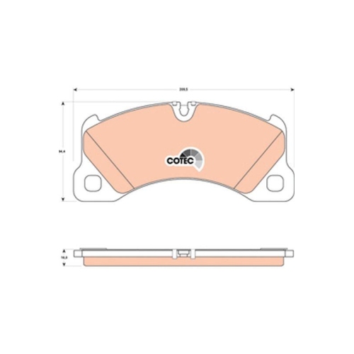 Bremsbelagsatz Scheibenbremse Trw GDB1774 Cotec f&uuml;r Seat Skoda VW Audi Bentley