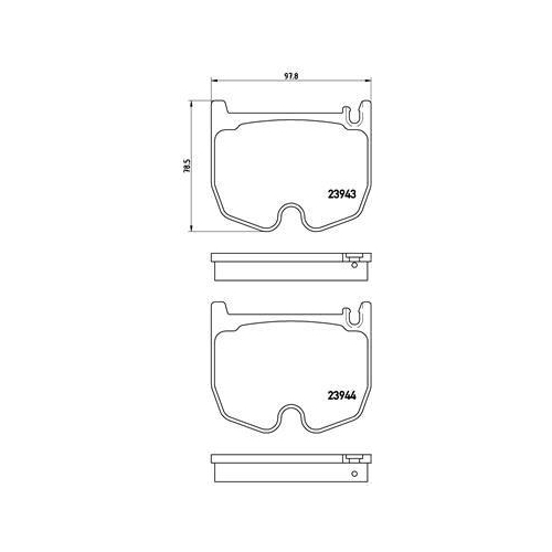 Bremsbelagsatz Scheibenbremse Brembo P50062 Prime Line f&uuml;r Mercedes Benz