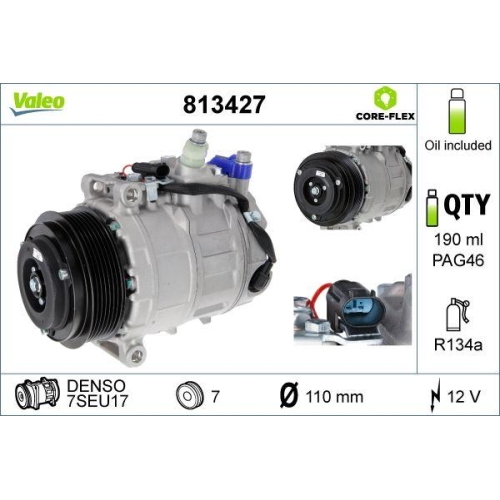 Kompressor Klimaanlage Valeo 813427 Valeo Core-flex f&uuml;r Mercedes Benz Brabus