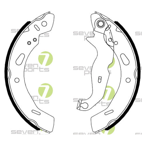 Bremsbackensatz 7 Seven Parts SVG10894 f&uuml;r Hinterachse