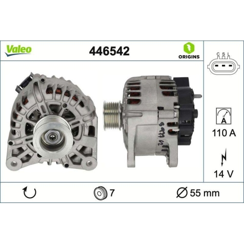 Generator Valeo 446542 Valeo Origins f&uuml;r Nissan Infiniti Nissan (zhengzhou)