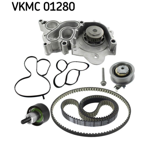 Wasserpumpe + Zahnriemensatz Skf VKMC 01280 f&uuml;r Audi Seat Skoda VW Audi (faw)