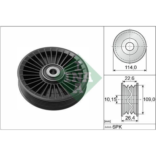 Umlenk /f&uuml;hrungsrolle Keilrippenriemen Schaeffler Ina 532 0108 10 f&uuml;r Opel