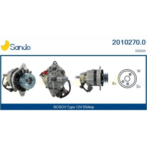 Alternator Sando 2010270.0 for Nissan