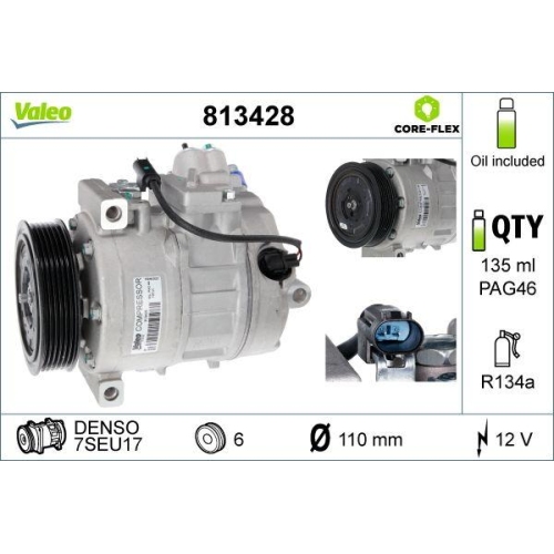Kompressor Klimaanlage Valeo 813428 Valeo Core-flex f&uuml;r Bmw Bmw (brilliance)