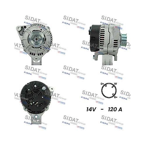 Generator Sidat A12BH0735A2 f&uuml;r Audi Seat Skoda VW Vag