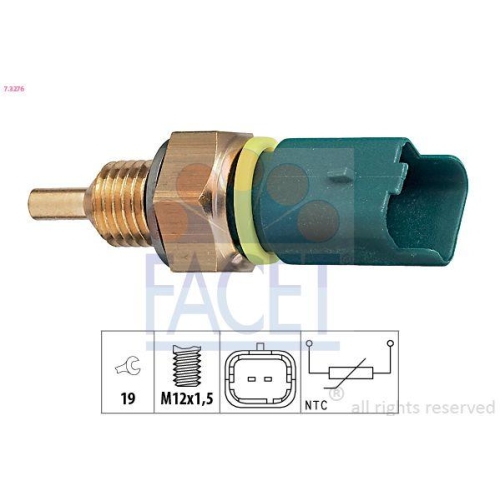 Sensor K&uuml;hlmitteltemperatur Facet 7.3276 Made In Italy - Oe Equivalent f&uuml;r Fiat
