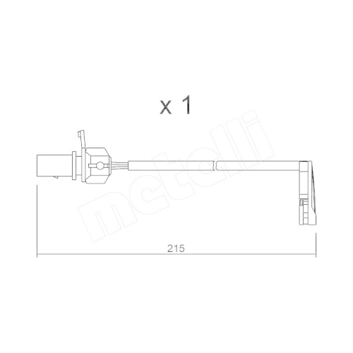 Warnkontakt Bremsbelagverschlei&szlig; Metelli SU.291 f&uuml;r Audi Porsche Hinterachse