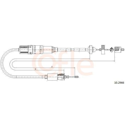 Seilzug Kupplungsbetätigung Cofle 10.2966 für Renault