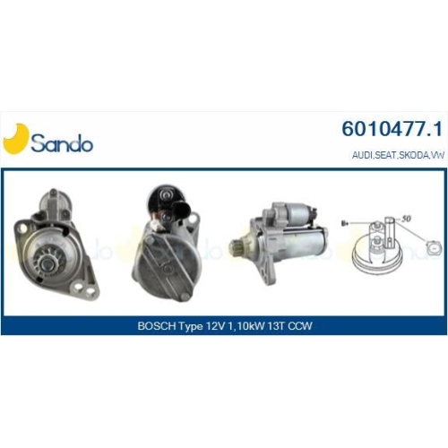 Starter Sando 6010477.1 für VW Vag Für Fahrzeuge Mit Start-stopp-funktion