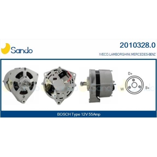 Generator Sando 2010328.0 f&uuml;r Iveco Khd Mercedes Benz Mercedes Benz Volvo Claas