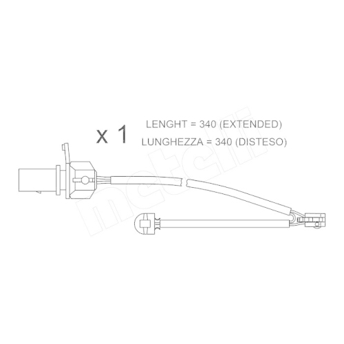 Warnkontakt Bremsbelagverschlei&szlig; Metelli SU.295 f&uuml;r Audi Vorderachse