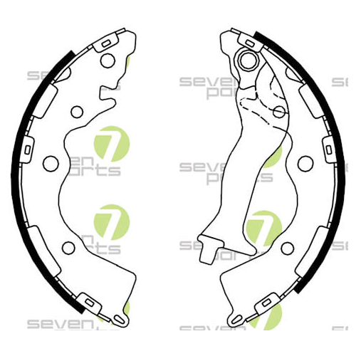 Bremsbackensatz 7 Seven Parts SVG10897 f&uuml;r Hinterachse