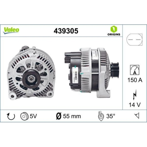 Generator Valeo 439305 Valeo Origins New Oe Technologie f&uuml;r Bmw