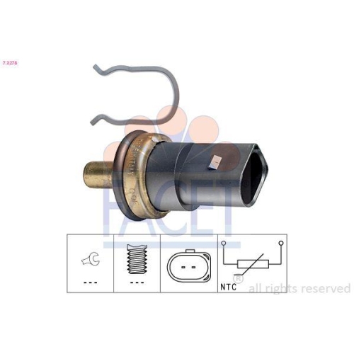 Sensor K&uuml;hlmitteltemperatur Facet 7.3278 Made In Italy - Oe Equivalent f&uuml;r Audi