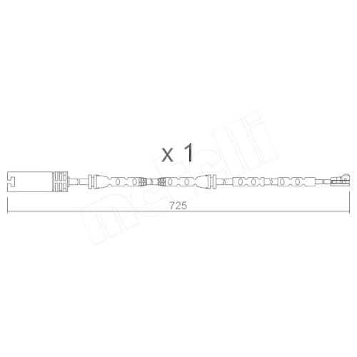 Warnkontakt Bremsbelagverschlei&szlig; Metelli SU.302 f&uuml;r Bmw Vorderachse