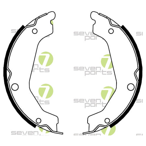 Bremsbackensatz Feststellbremse 7 Seven Parts SVG10898 f&uuml;r Hinterachse