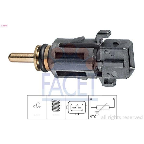 Sensor K&uuml;hlmitteltemperatur Facet 7.3279 Made In Italy - Oe Equivalent f&uuml;r Bmw